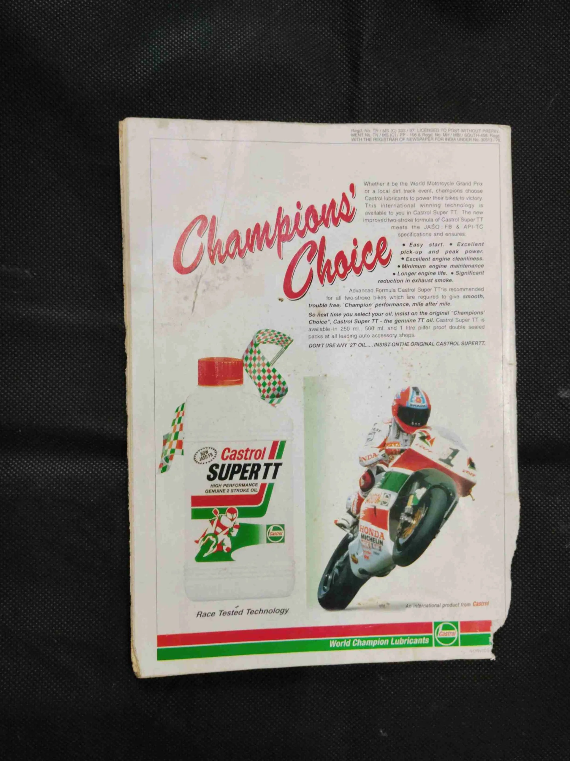 Sportstar ( Jan - 3rd - 1998 ) There are termites on the edges of the book but the story is not damaged.