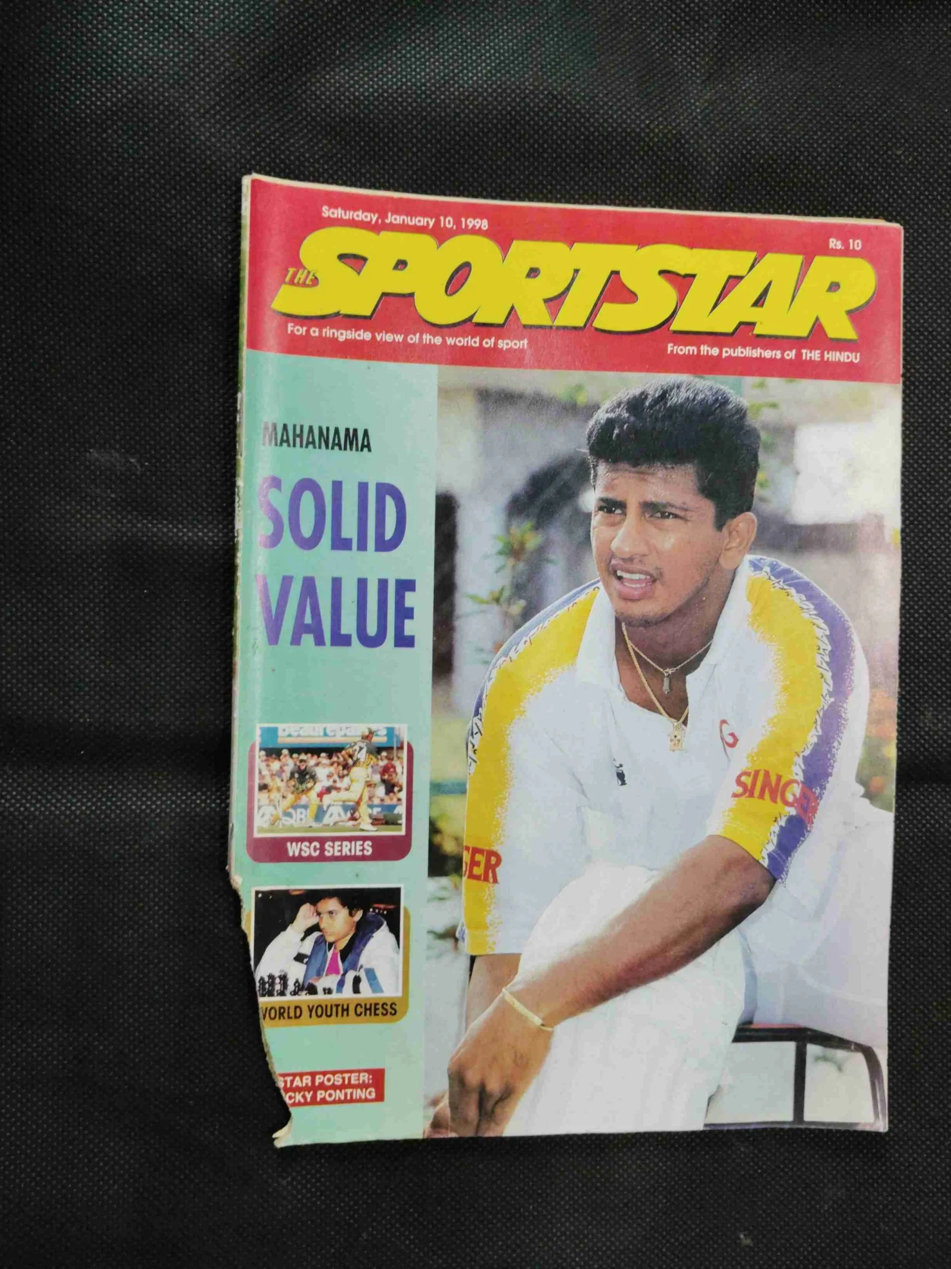 Sportstar ( Junuary 10th 1998 ) There are termites on the edges of the book but the story is not damaged.