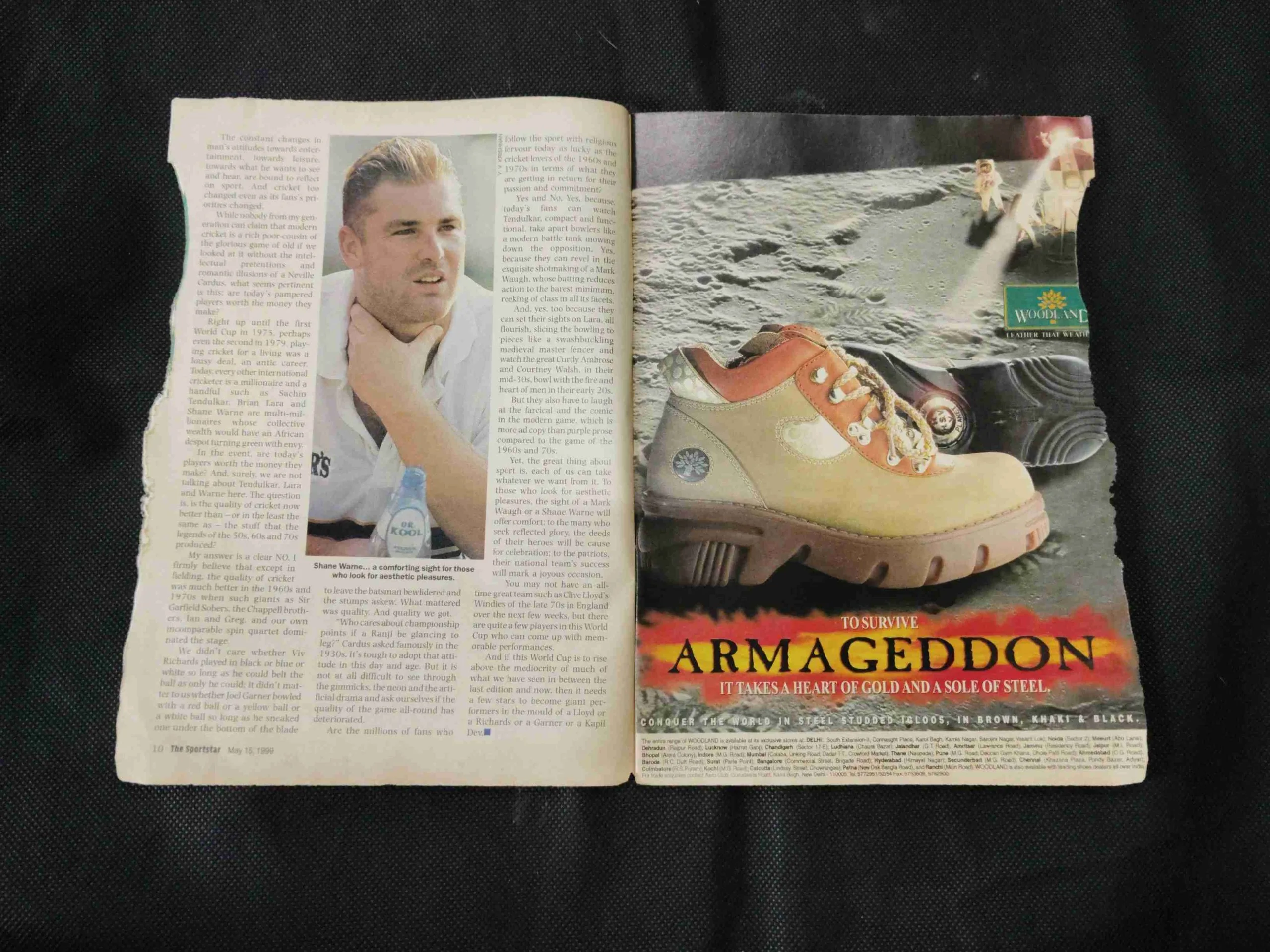 Sportstar ( May 15th 1999 ) There are termites on the edges of the book but the story is not damaged.