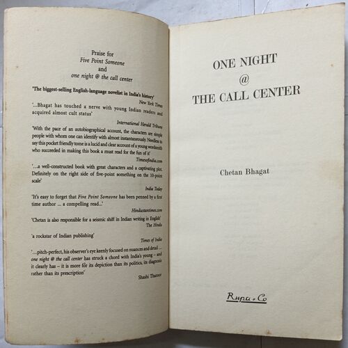 One Night At The Call Center ( Chetan Bhagat )