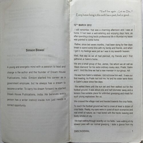 You'll Live Again Let Me Die ( By Simson Biswal )