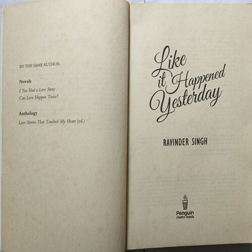 Like It Happened Yesterday ( Ravinder Singh )