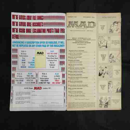 MAD (NO-295 NOVEMBER-1986) (BACK COVER BIG CUT)