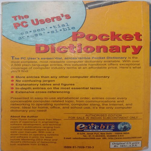The PC Users's Essential accessible Pocket Dictionary