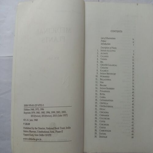 Medicinal Plants (By S. K. Jain)