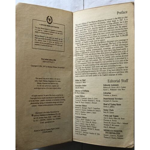 The Merriam - Webster Dictionary