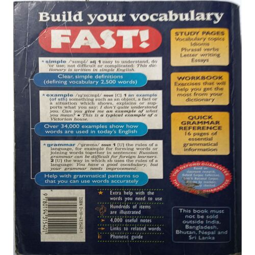 Oxford Intermediate Learner's Dictionary
