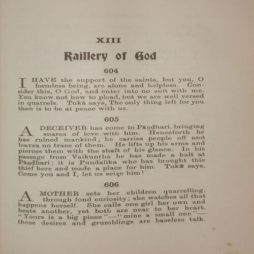 The Poems of Tukarama. (By J. Nelson Fraser and K.B. Marathe).