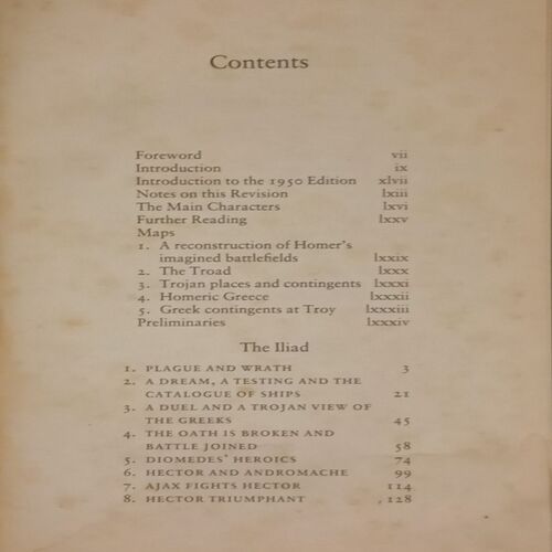 HOMER : The Iliad. (By E.V. Rieu).