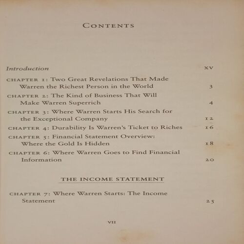 Warren Buffet and The Interpretation of Financial Statements. (By Mary Buffett and David Clark).