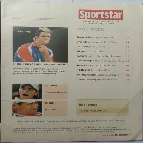 Sportstar (July 2, 2005)