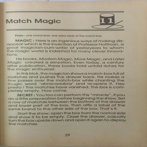 Magic for Children. (By Prof. B.V. Pattabhi Ram).