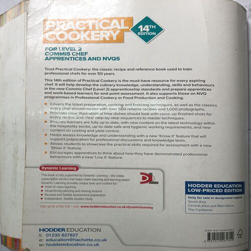 Practical Cookery 14th Edition ( For Level 2 Commis Chef Apprentice And NVQS )