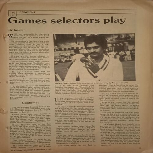 Sportsweek. Edition:- (November 28 - 4 December , 1984).