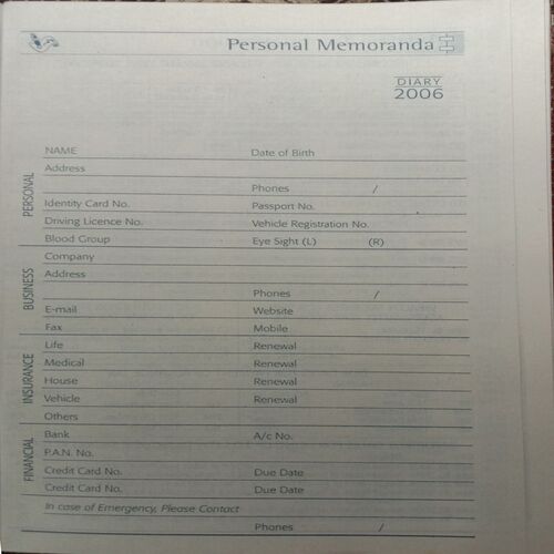Diary 2006