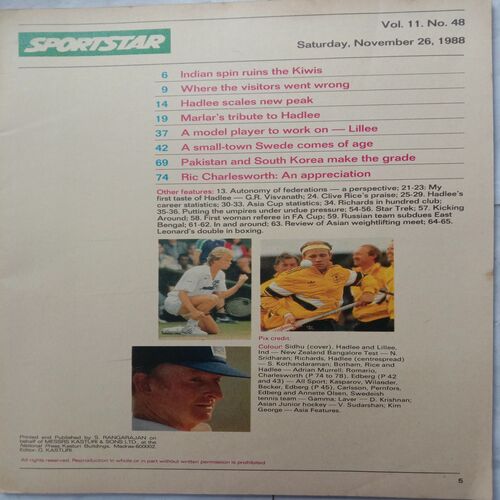 Sportstar (November 26, 1988)