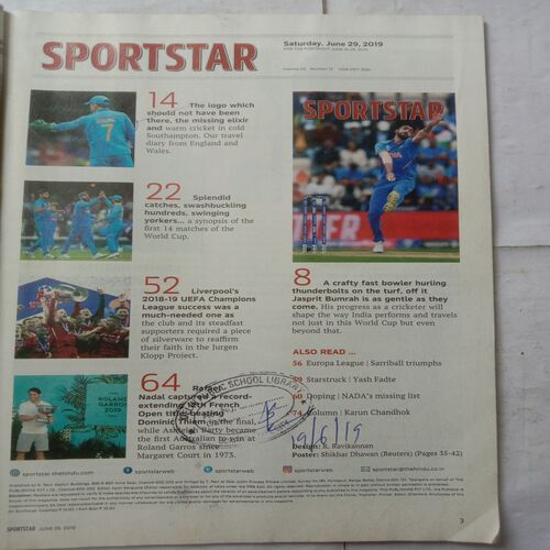 Sportstar (Saturday, June 29, 2019)