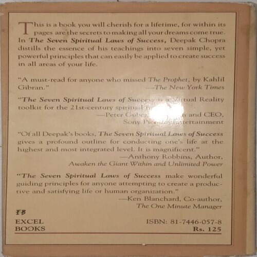 The Seven Spiritual Laws of Success. (By Deepak Chopra).