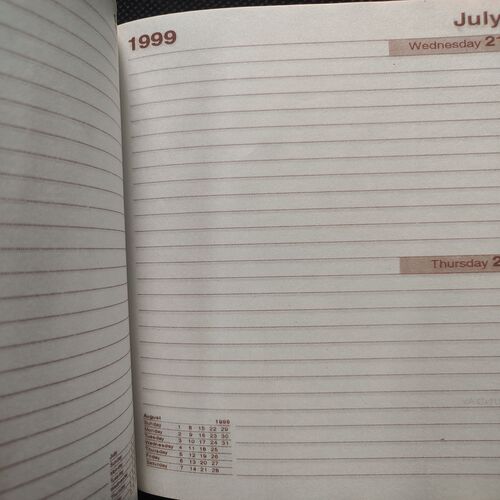 Executive Diary . Year :- ( 1999 ) .