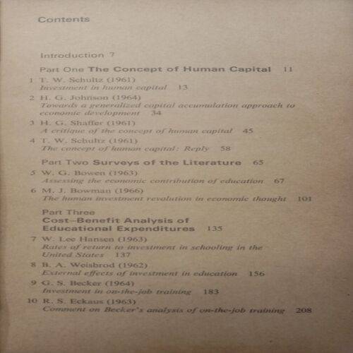 Economics Of Education (Volume 1)