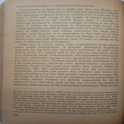 Economics Of Education (Volume 1)