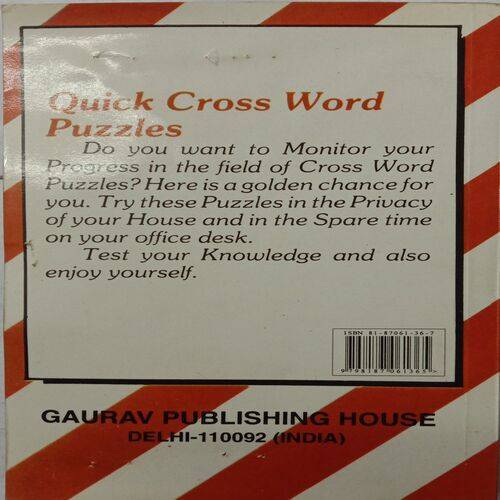 Quick Cross Word Puzzles