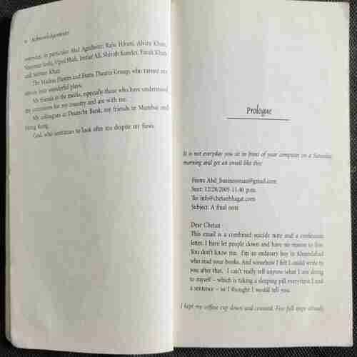 The 3 mistakes of my life (Chetan Bhagat)