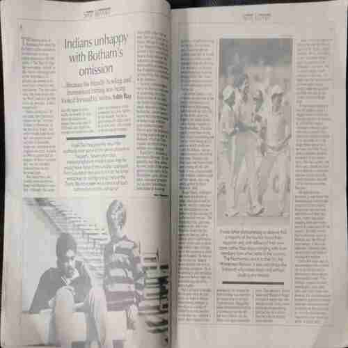 Sports world.(28th May to 28th june 1986)