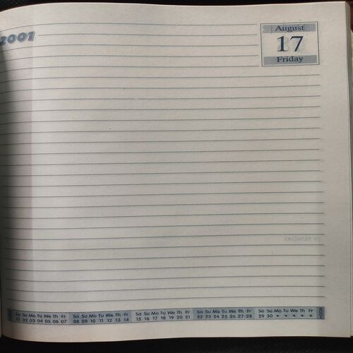 Prime Cover Old Diary . Year : - ( 2001 )