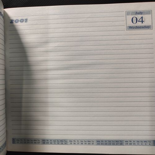 Prime Cover Old Diary . Year : - ( 2001 ) .