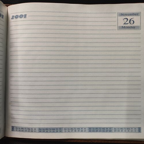 Prime Cover Old Diary . Year : - ( 2001 ) .