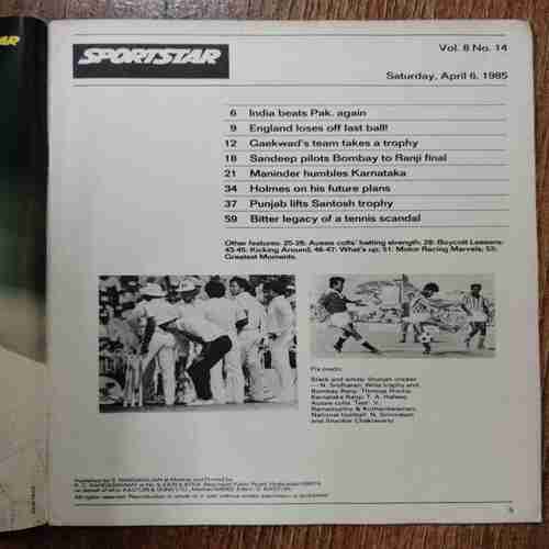 Sportstar (Saturday,April 6 ,  1985)