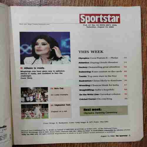 Sportstar (Saturday,August 14 , 2004)