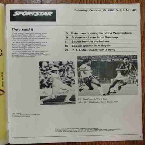 Sportstar (Saturday,October 15 , 1983)