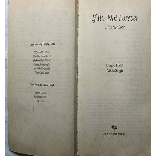 If It's Not Forever ( By Durjoy Datta & Nikita Singh )