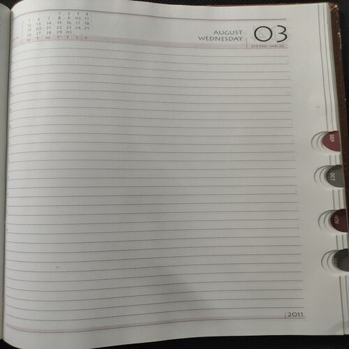 Old Diary . Year :- ( 2011 ) .