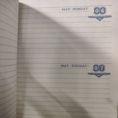 Old Pocket Diary . Year :- ( 1996 ) .