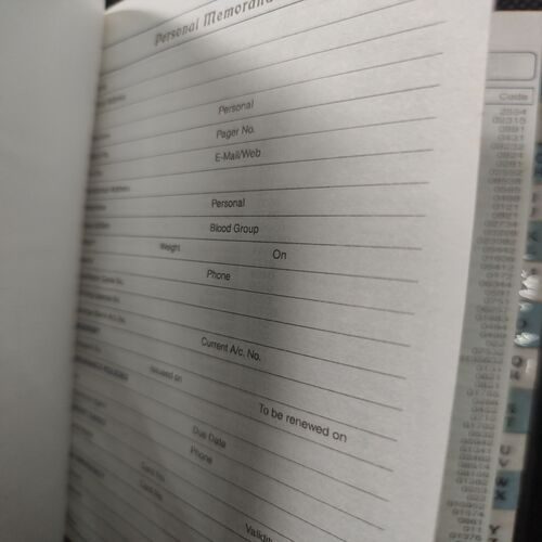 Old Pocket Diary . Edition :- ( Telephone Index No. 318 ) .