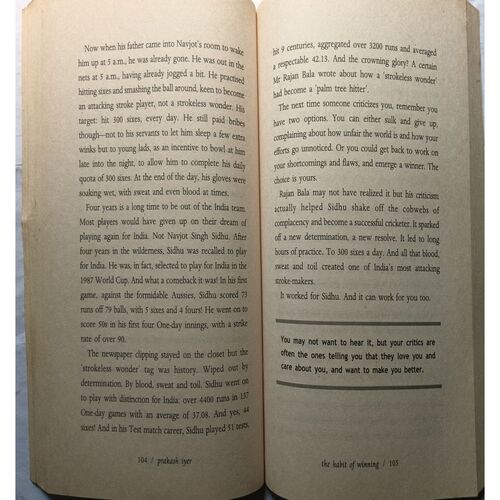 The Habit Of Winning ( By Prakash Iyer )