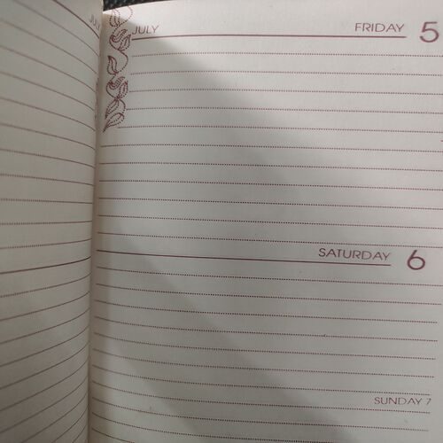 Old Pocket Diary . Year :- ( 1996 ) .