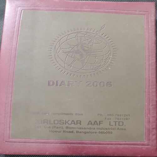 Old Diary . Year :- ( 2006 ) .