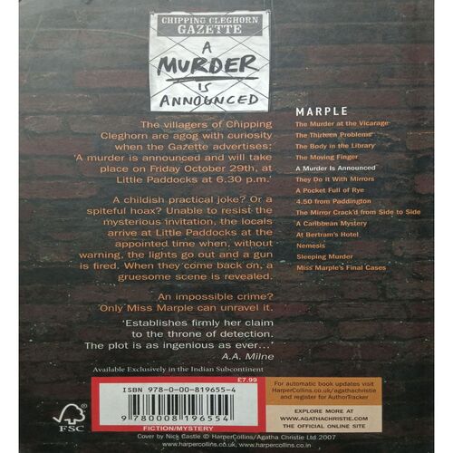 A Murder Is Announced ( By Agatha Christie )