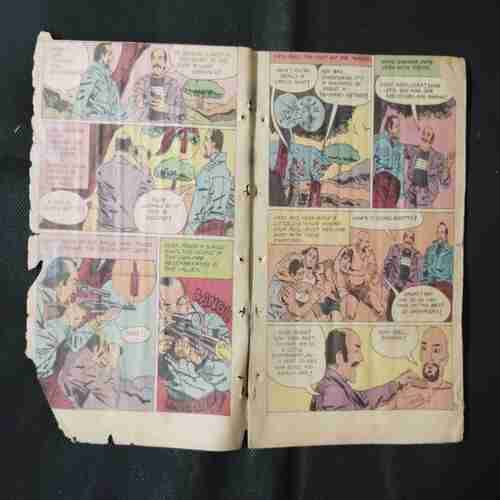 THE BANK HEIST (FIRST PAGE RIGHT SIDE LITTLE CUT AND PAGE NO-15 BIG CUT AND STORY IMPACT OR COVER LESS)