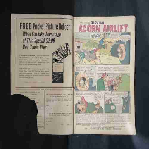 WALT DISNEY'S CHIP `N' DALE (FRONT COVER DOWN SIDE BIG CUT OR LAST PAGE BIG DAMAGE OR STORY IMPACT)