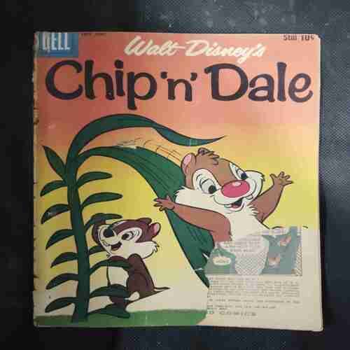 WALT DISNEY'S CHIP `N' DALE (FRONT COVER DOWN SIDE BIG CUT OR LAST PAGE BIG DAMAGE OR STORY IMPACT)