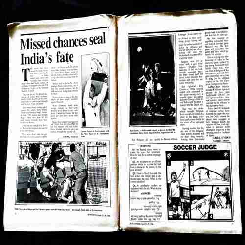 Sportsweek ( 23-29 April 1986 ) Coverless & Page no. 29 to 36 missing .