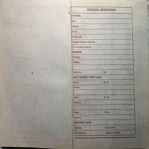 Executive Diary ( 1999 )