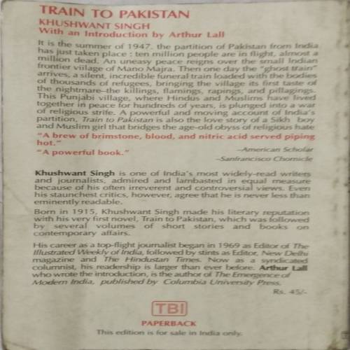Train to Pakistan by Khushwant Singh