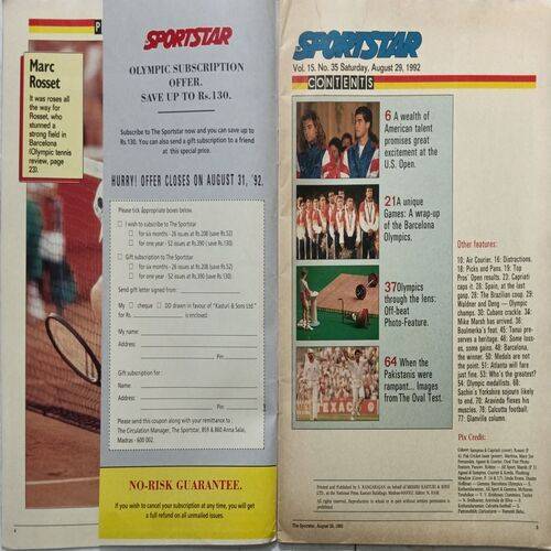 Sport Star ( Saturday, August 29, 1992 )