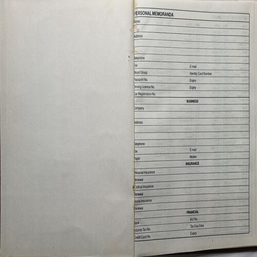 Executive Diary ( 2001 )